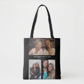 Custom 3 Sections Family Foto Collage Black Frame Tasche (Vorderseite)