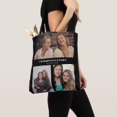 Custom 3 Sections Family Foto Collage Black Frame Tasche (Von Nahem)