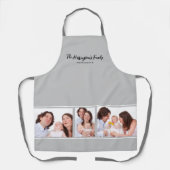 Custom 3 Sections Family Foto Collage Graue Rahmen Schürze (Vorderseite)