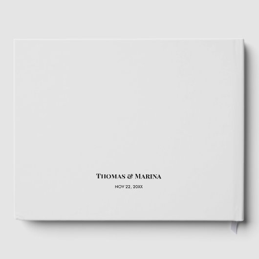 Custom 3 Sections Family Foto Collage Hochzeit Gästebuch (Rückseite)