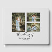 Custom 3 Sections Family Foto Collage Hochzeit Gästebuch (Vorderseite)