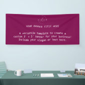 Custom 3' x 5' Bold Magenta Business Banner (Messe)