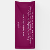 Custom 3' x 5' Bold Magenta Business Banner (Vertikal)