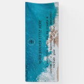 Custom 3' x 5' Ocean Beach Business Banner (Vertikal)