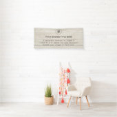 Custom 3' x 5' Rustic Wood Business Banner (Insitu)