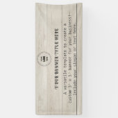 Custom 3' x 5' Rustic Wood Business Banner (Vertikal)