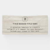 Custom 3' x 5' Rustic Wood Business Banner (Horizontal)