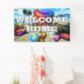 Custom 3' x 5' Welcome Zuhause Vinyl Banner - Pers (Insitu)