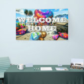 Custom 3' x 5' Welcome Zuhause Vinyl Banner - Pers (Messeveranstaltung)