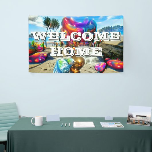 Custom 3' x 5' Welcome Zuhause Vinyl Banner - Pers (Messeveranstaltung)