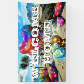 Custom 3' x 5' Welcome Zuhause Vinyl Banner - Pers (Vertikal)