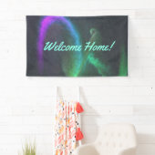 Custom 3' x 5' Welcome Zuhause Vinyl Banner - Pers (Insitu)