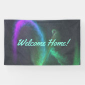 Custom 3' x 5' Welcome Zuhause Vinyl Banner - Pers (Horizontal)