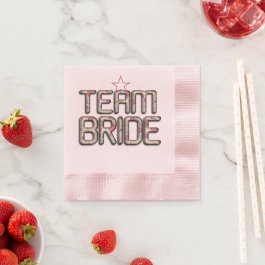 Custom 3D Bride Team Wedding Napkins Serviette (Beispiel)