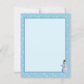 Custom 3D Snowman Weihnachtskarte Dankeskarte (Rückseite)