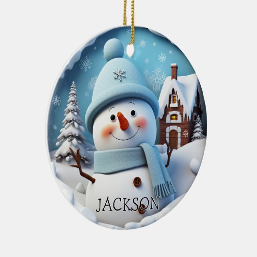 Custom 3D Snowman Weihnachtsschmuck (Rechts)