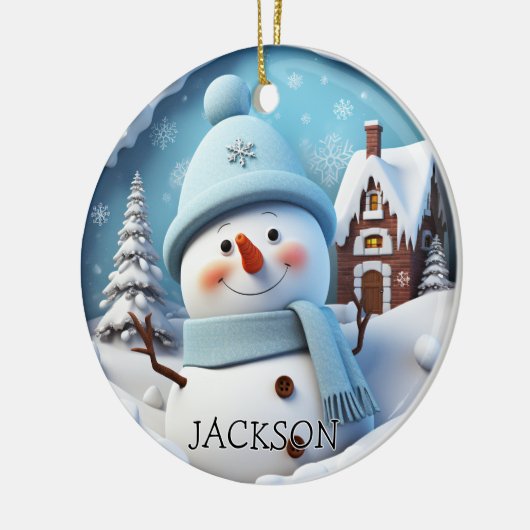 Custom 3D Snowman Weihnachtsschmuck (Links)