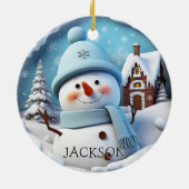 Custom 3D Snowman Weihnachtsschmuck (Hinten)