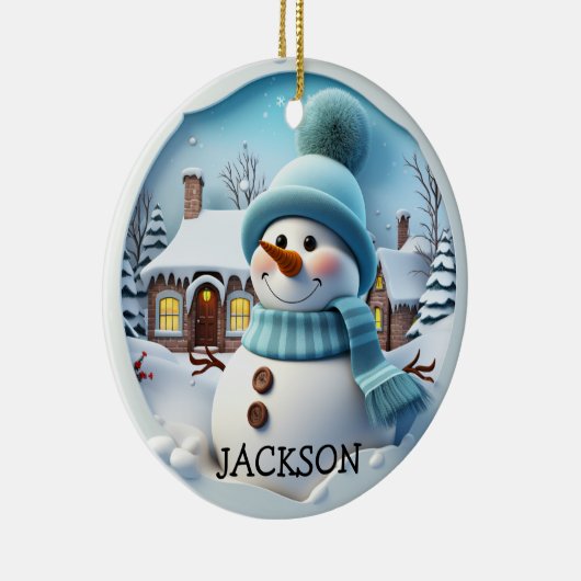 Custom 3D Snowman Weihnachtsschmuck (Rechts)