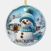 Custom 3D Snowman Weihnachtsschmuck (Vorne)