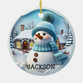 Custom 3D Snowman Weihnachtsschmuck (Hinten)