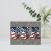CUSTOM 3D USA Patriotic Postcards & Stationery Postkarte (Stehend Vorderseite)