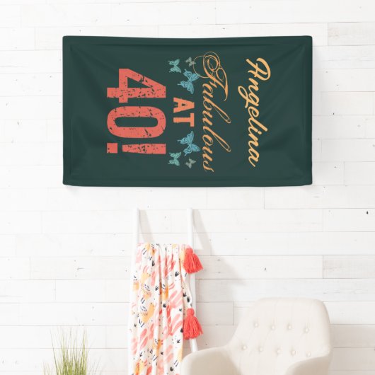 Custom 40. Geburtstag Fabulous Banner (Insitu)