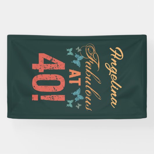 Custom 40. Geburtstag Fabulous Banner (Horizontal)