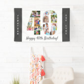 Custom 40. Geburtstag Party FotoCollage Banner (Insitu)