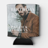 Custom 40. Geburtstag Party Magazine Cover Cheers Dosenkühler (Rückseite)