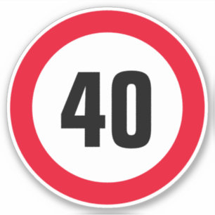Custom 40 kmh oder mph Speed Limit Vinyl Aufkleber