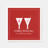 Custom 40. Ruby Hochzeitssaal Serviette (Vorderseite)