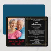 Custom 40 th Ruby Jubilee Anniversary Einladung (Vorne/Hinten)