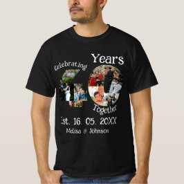 Custom 40. Wedding Anniversary 11 Foto Collage T-Shirt