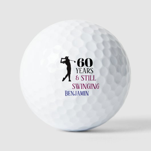 Custom 40th 50th 60th 70th 80th Birthday Favors Golfball (Vorderseite)