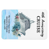 Custom 40th Anniversary Cruise Cabin Door Magnet (Horizontal)