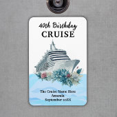Custom 40th Birthday Cruise Cabin Door Magnet