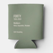 Custom 40th Birthday Funny Museum Label Chic Dosenkühler (Vorderseite)