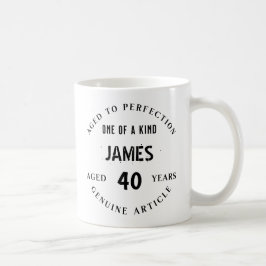 Custom 40th Birthday Mug - Aged to Perfection - Pe Kaffeetasse
