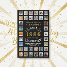 Custom 40th Birthday Photo Collage Family Memories