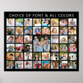 Custom 45 Foto Collage Personalisiert Poster (Vorne)