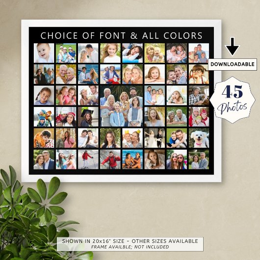 Custom 45 Foto Collage Personalisiert Poster