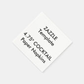 Custom 4.75" COCKTAIL Disposable Paper Napkins Serviette (Ecke)