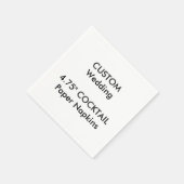 Custom 4.75" COCKTAIL Disposable Paper Napkins Serviette (Ecke)