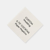Custom 4.75" COCKTAIL Disposable Paper Napkins Serviette (Ecke)