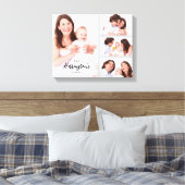 Custom 4 Family Photos Collage Rectangle Frame Leinwanddruck (Insitu (Schlafzimmer))
