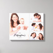 Custom 4 Family Photos Collage Rectangle Frame Leinwanddruck (Vorderseite)