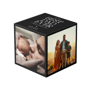 Custom 4 Foto Bester Vater je Moderner Vatertag Würfel