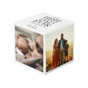 Custom 4 Foto Bester Vater je Moderner Vatertag Würfel