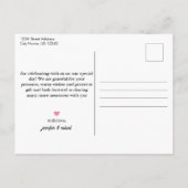 Custom 4 Foto Collage Baby Danke Postcard Postkarte (Rückseite)